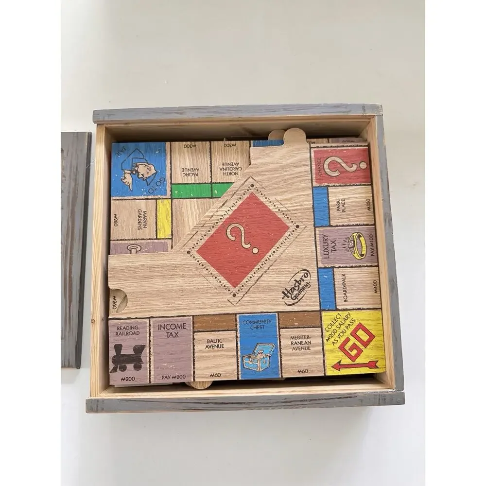 Monopoly Rustic Wood Series Wooden Board Game Classic Game Limited